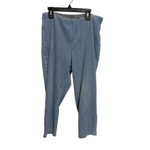 Belle by Kim Gravel Pants Capri Jean Denim Pull On 12